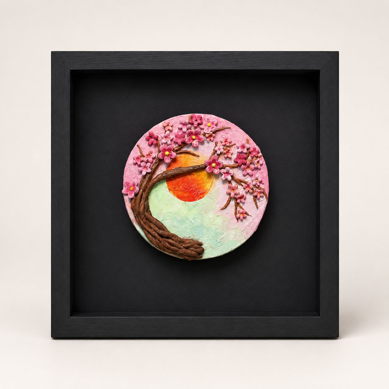Cherry Blossom with the Sun. (Clay Art)